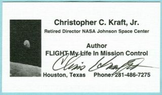 Chris Kraft Signed - Business Card