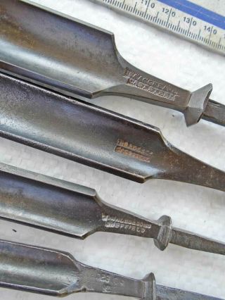 Vintage QUARTET Out Cannel Gouges (un handled) BRADES MARPLES I GREAVES Old Tool 2
