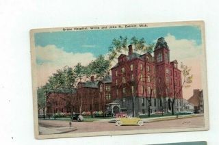 Mi Detroit Michigan Antique 1924 Post Card Grace Hospital