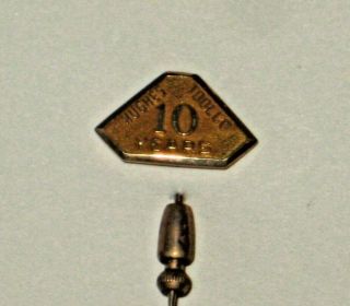 Hughes Tool Company Ten Year Service Pin,  14k Gold,  Early 1960 