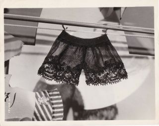 Vintage Silver Photograph 1930s Fashion Lin Gerie Lace Flapper Sexy Underwear