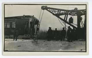 Rppc C&nw Chicago And Northwestern Railroad Railway Wreck Real Photo Postcard