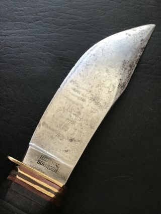 Vintage H Dorwal Solingen Germany Fixed Blade Knife 8 1/4 