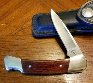 Vtg 2002 Buck Usa 501 Squire Folding Lockback Knife W/original Sheath Nm