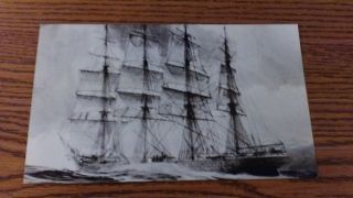 Vintage Ship Postcard: Ship " Falls Of Clyde " Rounding Cape Horn 1888