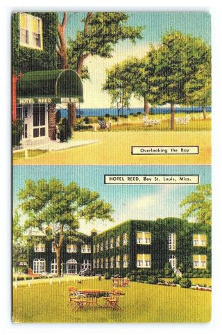 Vintage Postcard Hotel Reed Bay St.  Louis Mississippi B3