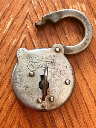 Vintage Yale Lock With Key Made In Usa