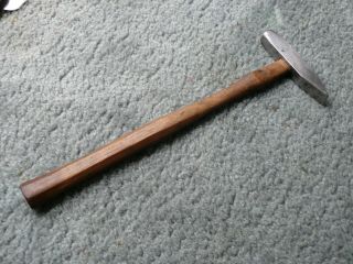 Vintage Polished Cross Peen Tack Hammer 13 " 10 Oz Wood Handle Hand Tool