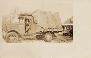 Rutland,  Vt Rppc Srewart Truck Carrying Mail For Flood Relief 1927
