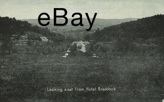 1908 B/w Tinting " Looking East From Hotel Braddock " Braddock Heights,  Maryland