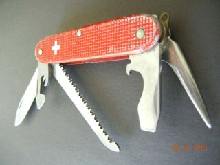 Victorinox Red Pioneer Swiss Army Knife Vintage 1970 ' s Collectable 3