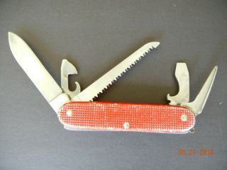 Victorinox Red Pioneer Swiss Army Knife Vintage 1970 ' s Collectable 5