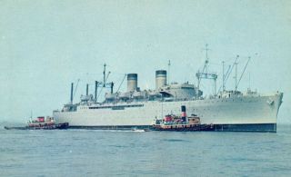 Vintage U.  S.  Navy Naval Ship,  General Maurice Rose,  T - Ap126 Postcard P13