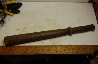 Old Vintage Police Baton Nightstick Billy Club 18.  5 " Long Solid Oak Wood