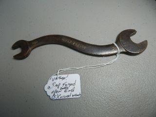 Vintage 1/2 " X 5/16 " Drop Forged S Curved Double Open End Wrench