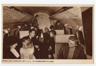 Speed & Comfort Trans - Canada Air Lines 10 - Passenger Plane 1937 - 40s Advertising