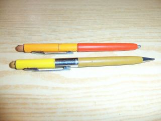 Vintage Scripto Two Tone Mechanical Pencils - 1 Complete & 1