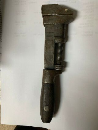 Antique Adjustible 8 1/2 inch Monkey Wrench - JW Williams Co. 2