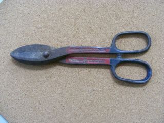 Vintage Crescent Tool Co.  9 " Tin Snips Model No.  S49 Made In Usa