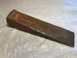 Vintage 8 " Steel Wood Splitting Wedge 3 Pound