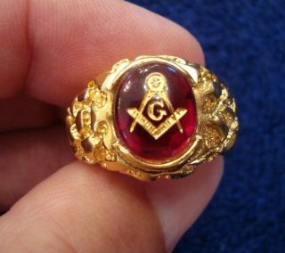 Masonic Ring With Mason 