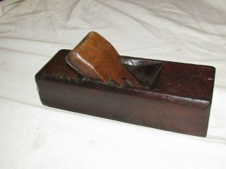 Antique Wooden Block Plane Round Sole Old Woodworking Too Plane