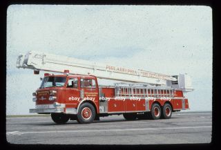 Philadelphia Pa 1979 American La France Snorkel Fire Apparatus Slide