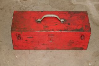 Vintage 1970 Snap - On Tools Model Kra - 24 Portable Tool Box W/lift Out Tray Red