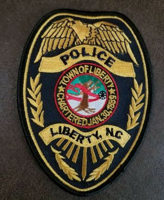 Liberty Nc Police / Sheriff Patch North Carolina