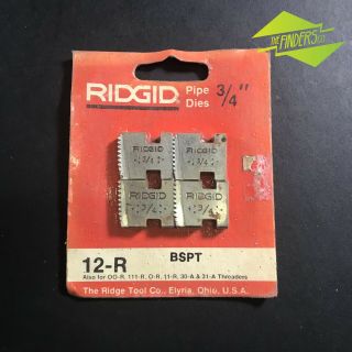 Set Of Old Stock Ridgid 12 - R Bspt 3/4 " Pipe Thread Cutting Dies 2