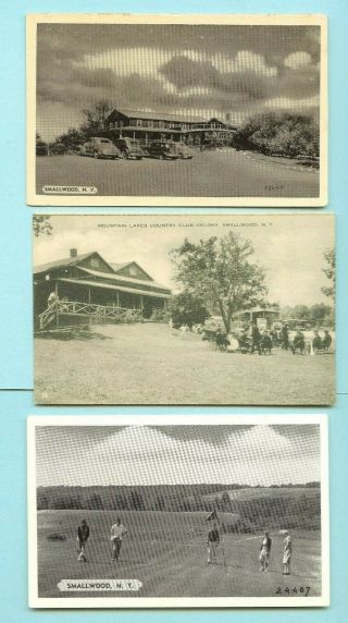 Three Vintage Smallwood York Postcards Mountain Lakes Country Club Community