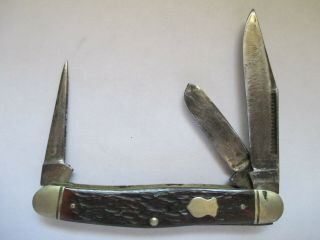 Vintage John Primble Belknap 3 - Blade Folding Pocketknife 5383 3