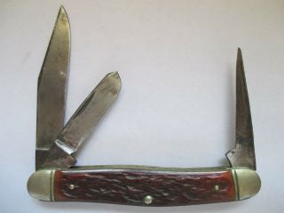 Vintage John Primble Belknap 3 - Blade Folding Pocketknife 5383 4