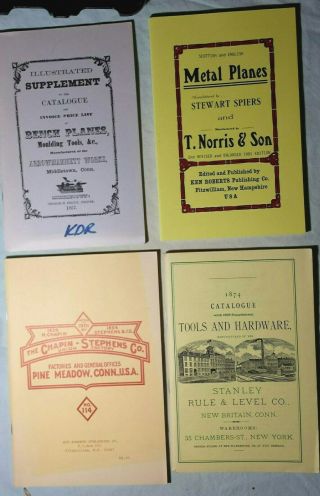 4 Ken Roberts Reprints Tools & Rules Catalogs (planes Stanley Norris Spiers)