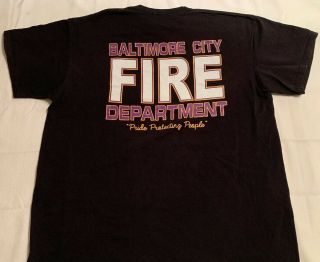 Baltimore City Fire Department Maryland MD T - Shirt 2XL FDNY Baltimore Harbor 2