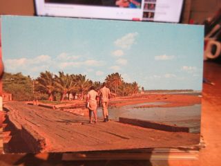 Other Old Postcard Dominican Republic Santo Domingo Nagua Matansita Beach Dock