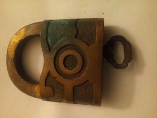 Antique Vintage “Safe” Lock Padlock and Key 2