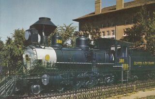 Denver & Rio Grande Old 168 Steam Engine Train Antlers Hotel Colorado Springs