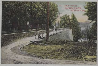 1909 Lawe Street Looking South Appleton Wisconsin Wi Postcard View