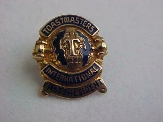 Vintage Toastmasters Past President 10k Solid Gold Lapel Pin