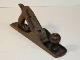 Antique 1910 Stanley Bailey No.  5 14 " Wood Plane Carpentry Hand Tool Usa