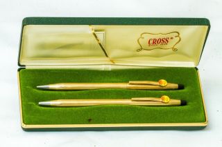 For Valdir (cross " 1st " Advertising 14k Gf Pen And Pencil Set) As - Is Not