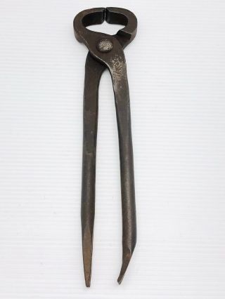 Antique Vintage Tools 9 3/4 " Sargent Blacksmith Or Farrier Nipper/pliers/
