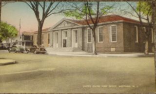 Westfield Nj Vintage View Of United States Us Post Office.