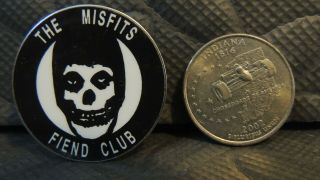 Misfits Fiend Fan Club Metal Pin Stamped Union Made In The Usa On Back