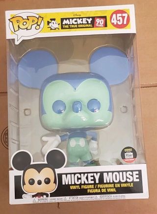 Funko Pop Disney Large 10 Inch Mickey Mouse Green & Blue Shop 90th Exclusive