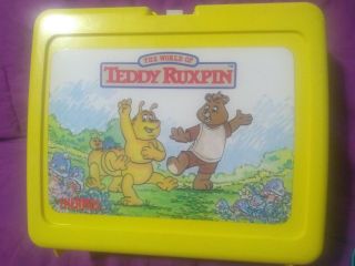 VINTAGE THE WORLD OF TEDDY RUXPIN 1986 LUNCHBOX WITH THERMOS AND LID 5