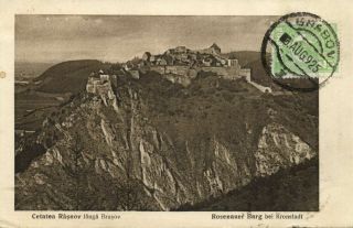 Romania,  Brasso Brasov Kronstadt,  Rosenauer Burg (1925) Stamp