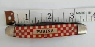 Vintage Purina Kutmaster 3 Blade Pocket Knife Utica,  Ny
