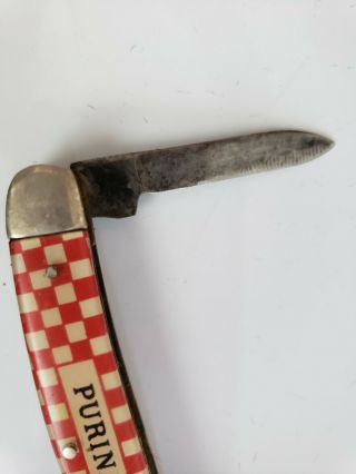 Vintage Purina Kutmaster 3 blade Pocket Knife Utica,  NY 2